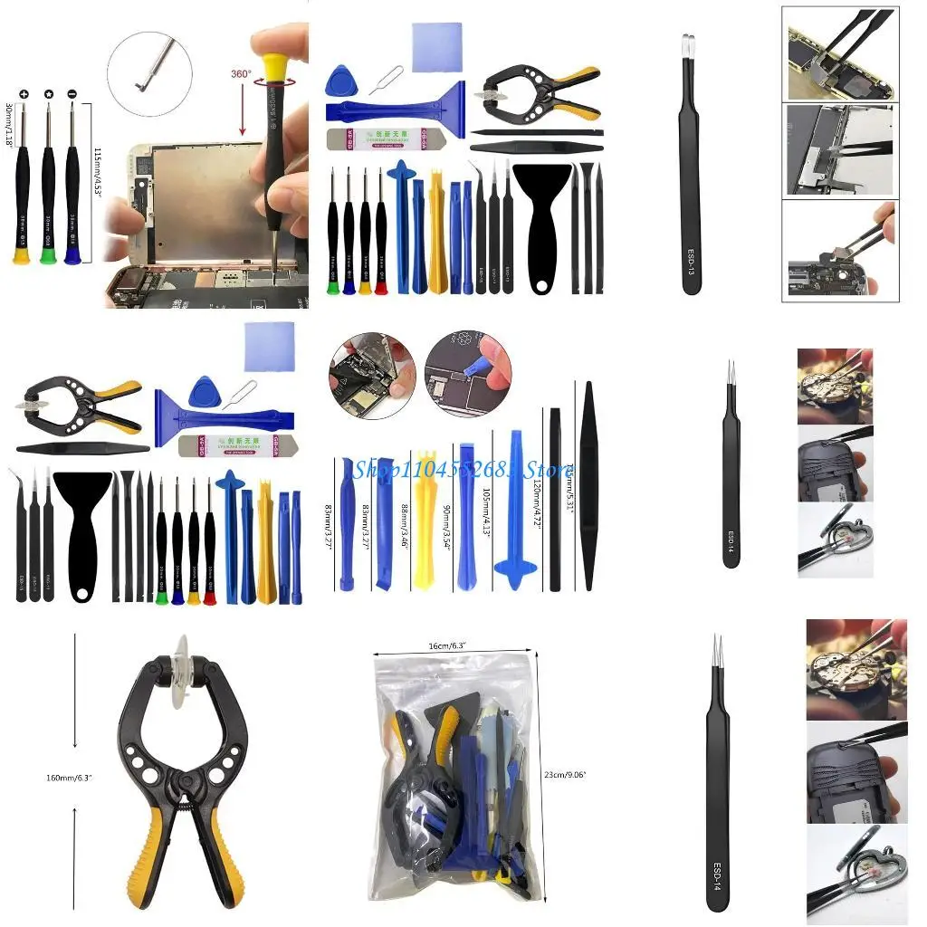 

Y6GD Screen Opening Tool 24Pcs Laptop Screwdriver Repair Tool Set