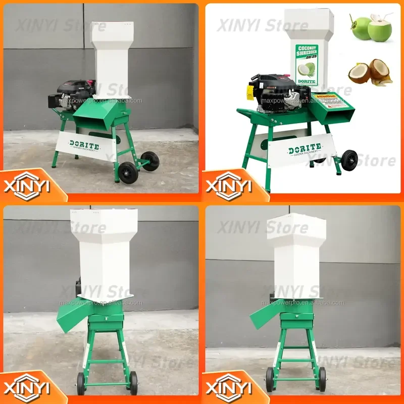 High Quality Industrial 10 Inch 3600RPM Coconut Processing Machine with 6.5HP Coconut Grinder Crusher for Commercial Coconut