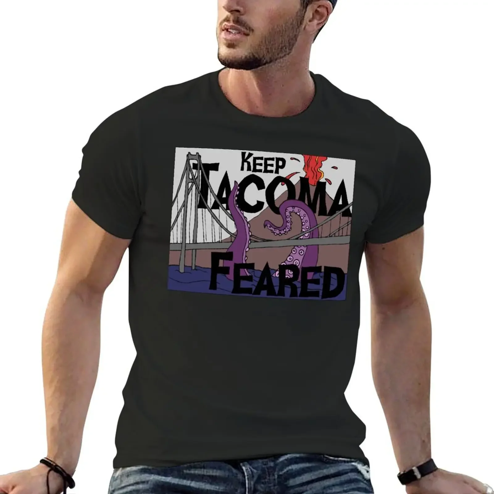 Keep Tacoma Feared T-Shirt anime rapper graphic tees vintage clothes men tshirt