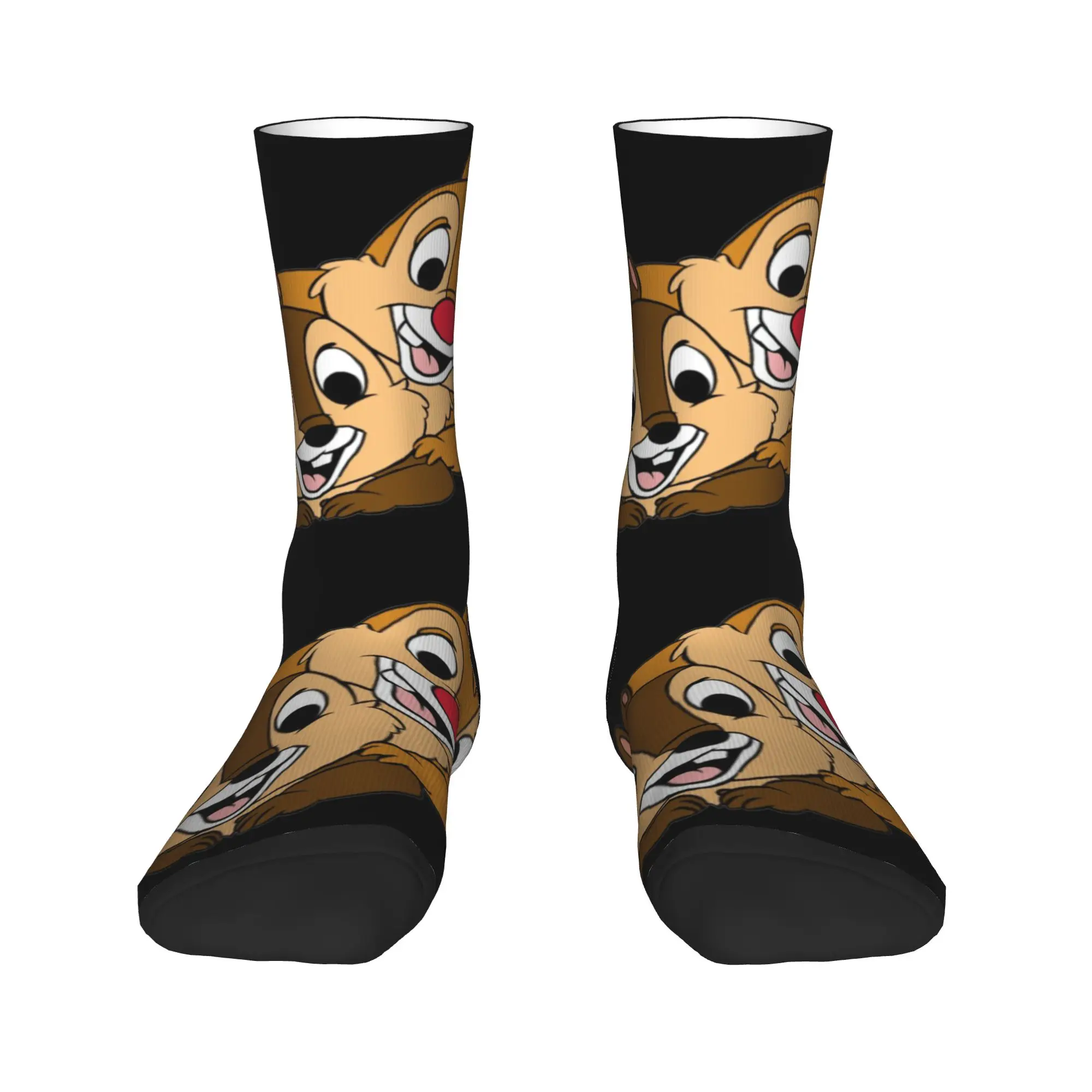 Chips 'n' Dales Socks Cartoon Squirrel Anti-Slip Stockings Unisex Men Breathable Running Sports Socks Autumn Gothic Custom Socks
