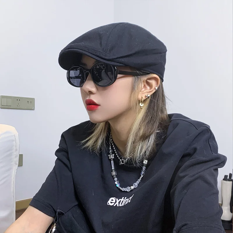 Classic Retro Forward Hat Men Women Spring Autumn Linen Cap Summer Breathable Literary Beret British Painter Hat Male Female