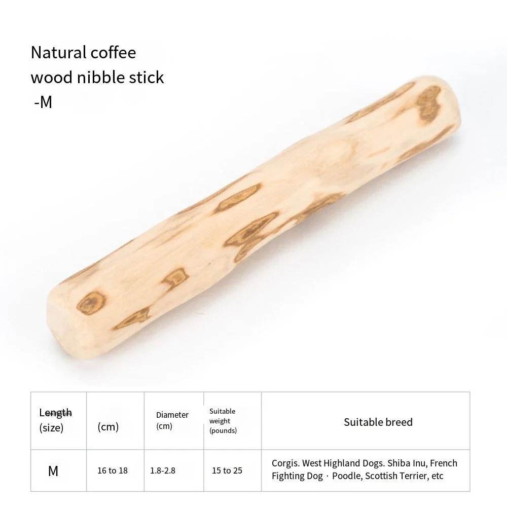 Heavy Duty Canine Coffee Wood Chew Toys, Natural Puppy Chew Sticks, Dog Chew Stick Toys for Dental Stress Relief