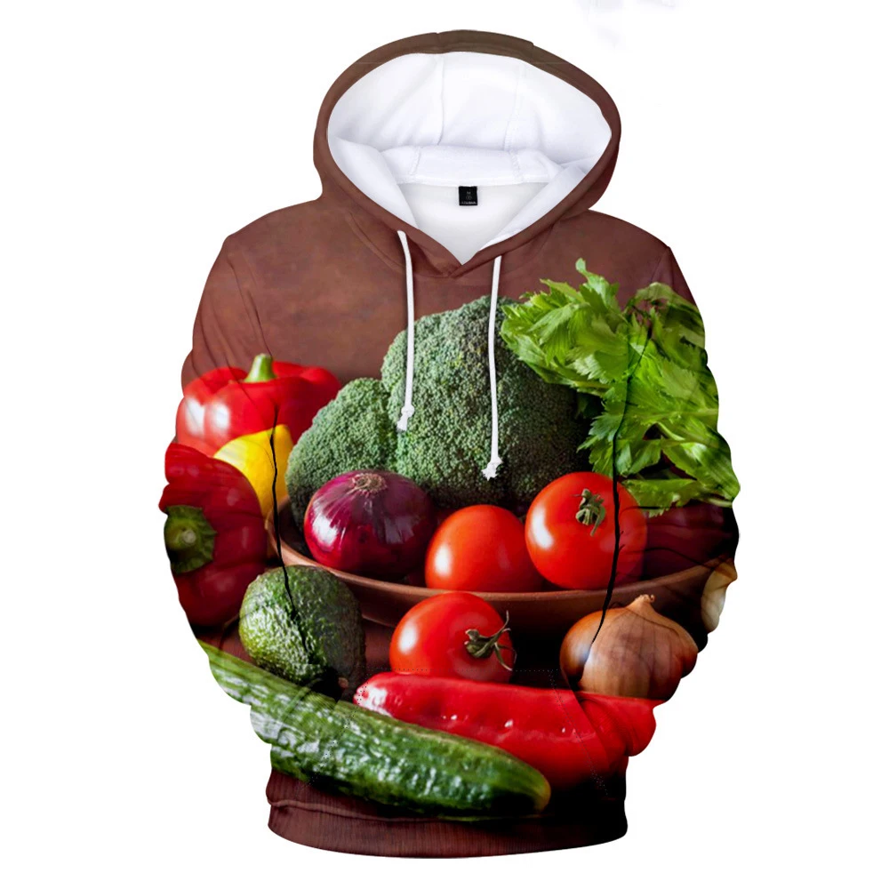 Funny Vegetable 3D Print Hoodies Men Women Hip Hop Streetwear Hooded Sweatshirts Oversized Pullovers Kids Tops Unisex Clothing