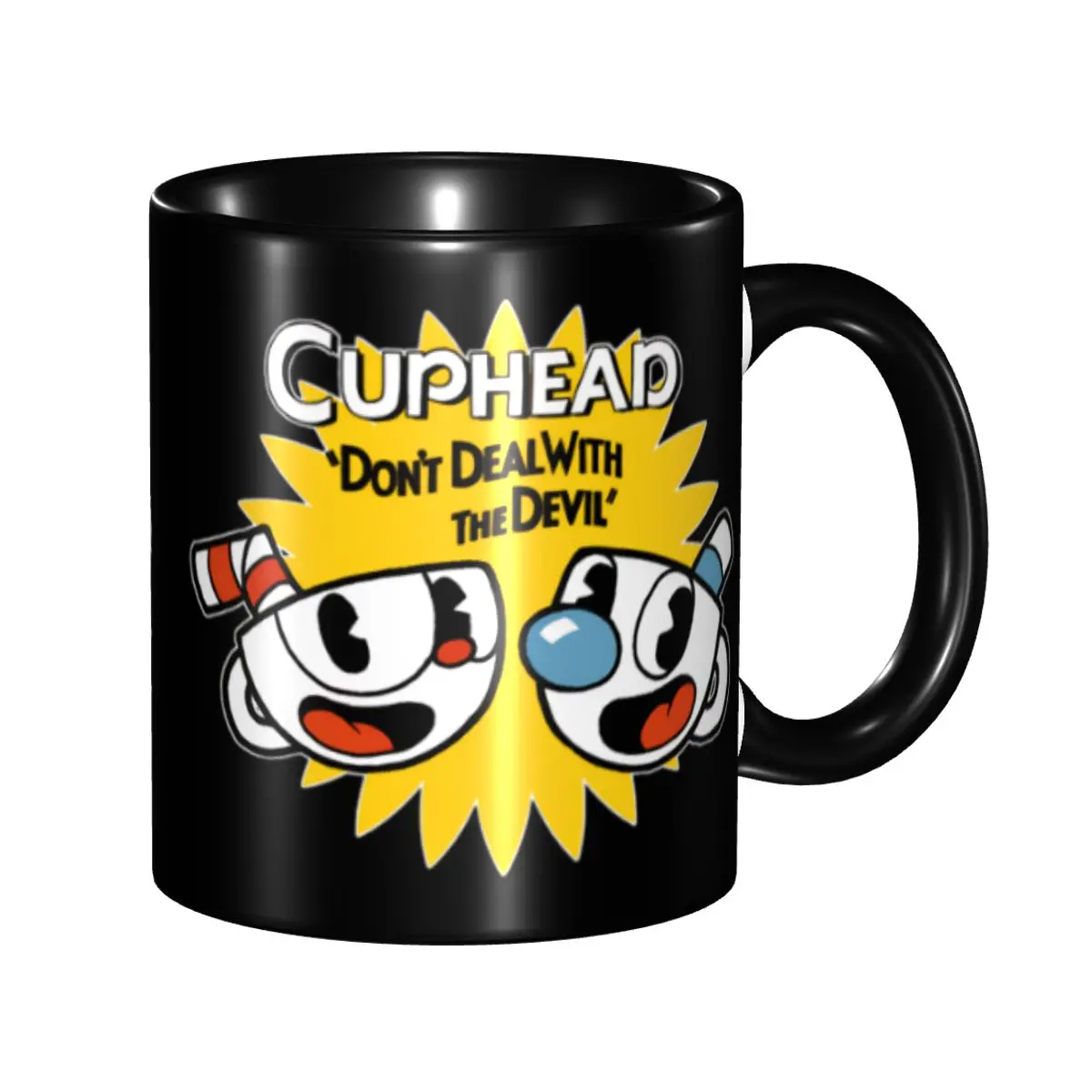 Personalized Cuphead And Mugman Video Games Mugs DIY Ceramic Milk Tea Coffee Cup