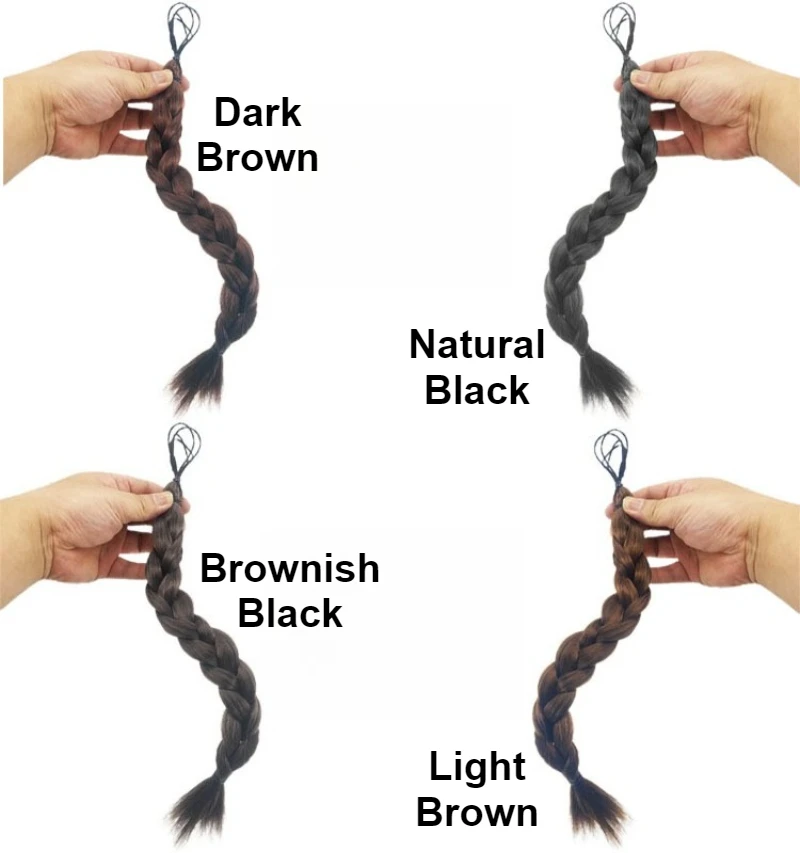 12inch Short Natural Hair Ponytail Extension with Hair Ties Soft Synthetic Hair Pieces for Women Braid Ponytail Girls Daily Wear