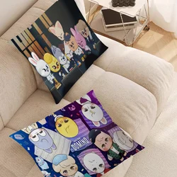 Cute S-Skzoos Kpop Stray Kids Cushion Cover Decorative Pillow Sofa Home Decor Case Pillow Cases