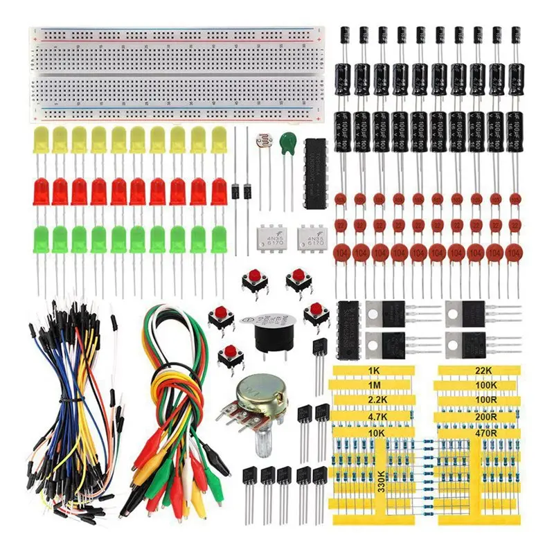 HOT!A72T Electronics DIY Learning Kit For Arduino Basic Components For Electronics Enthusiasts