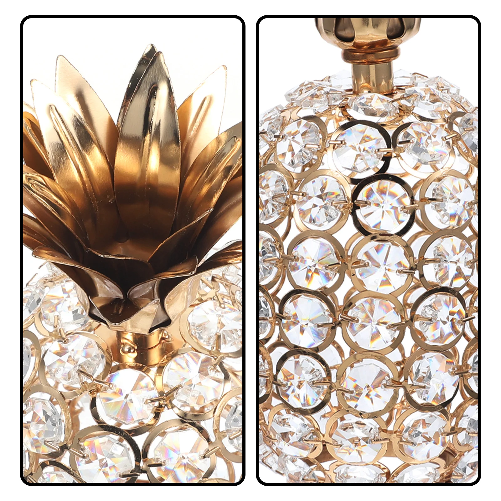 

Crystal Pineapple Craft Decorative Tabletop Ornament Desktop Decor Living Room Office Home Centerpiece Pineapple Statue