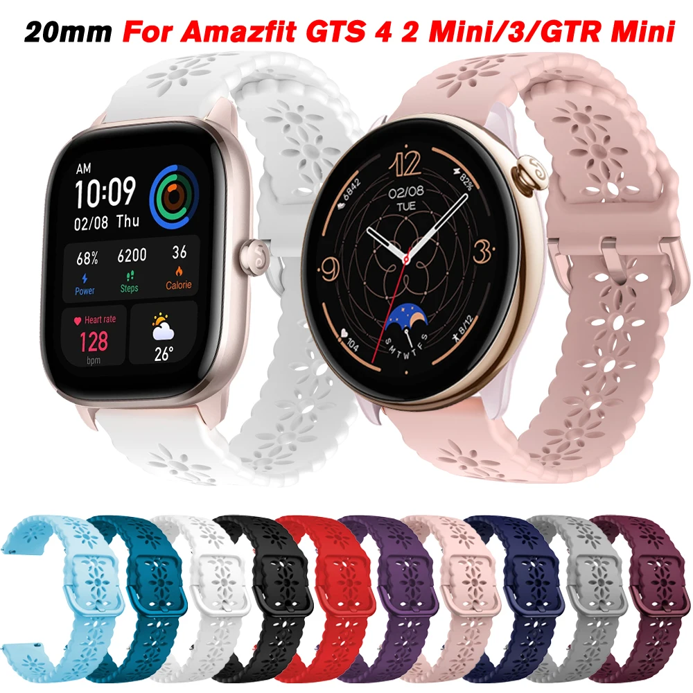 

Ремешок силиконовый для Amazfit GTS 4 2 Mini 2e 3 Pro GTR 42 мм/Amazfit BIP U/S Lite, сменный смарт-браслет, 20 мм