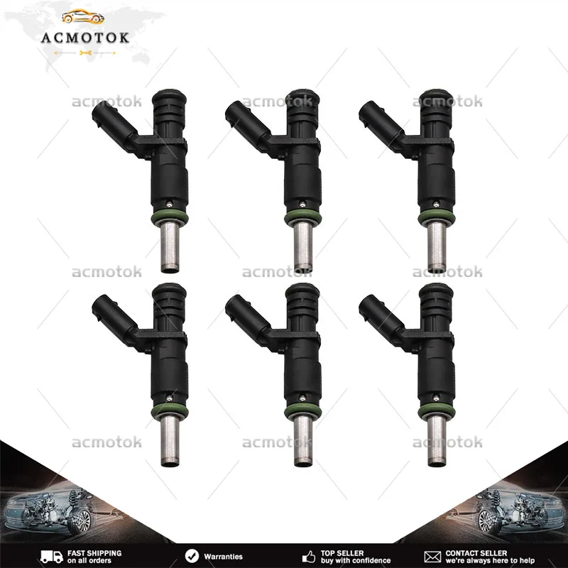 SET OF 6 A2720780249  Fuel Injectors For Mercedes-Benz R350 E350 S400 GLK350 SLK280 SLK300