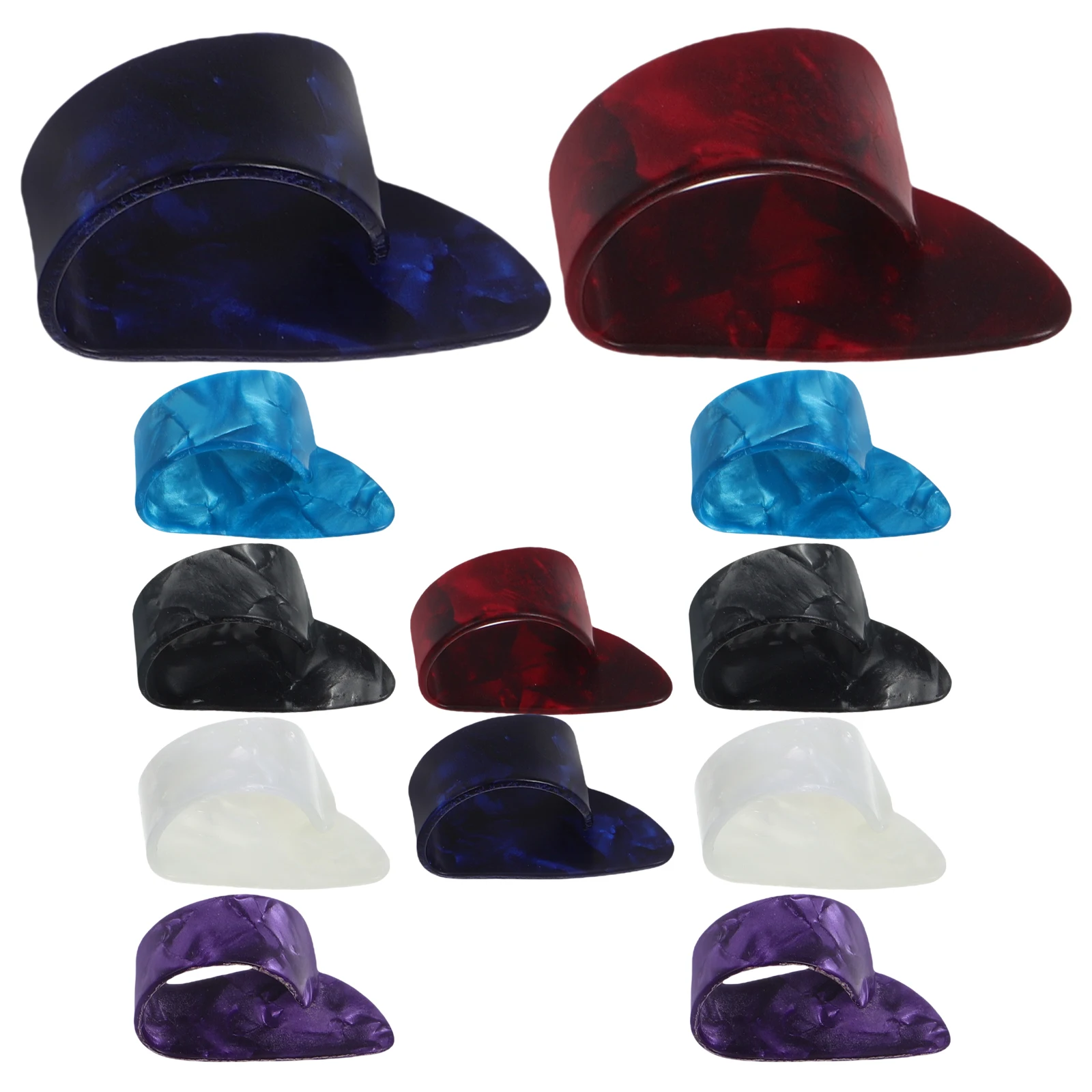 

12 Pcs Harp Guitar Pick Plectrums for Ukulele Plastic Instrument Bass Thumb Picks