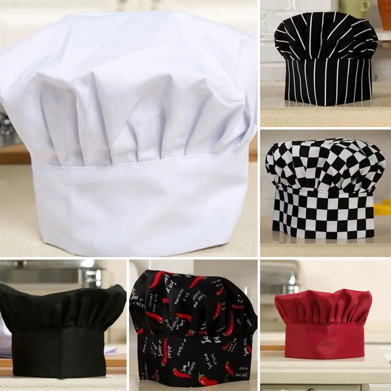 Chef Hat kitchen accessories monsieur cuisine Waiter Uniform Chef Cap Unisex Men Women BBQ Grill Restaurant cocina Cook Work Hat