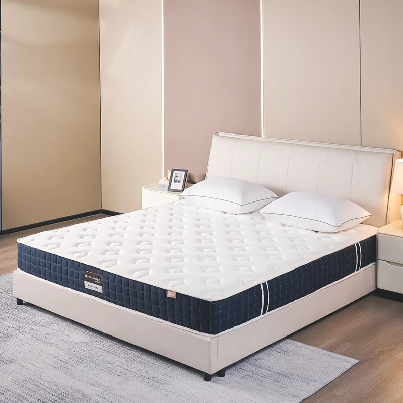 king Size Pure Natural Latex Compressed Mattress Bed with 100% Organic Materials and Anti Microbial Treatment