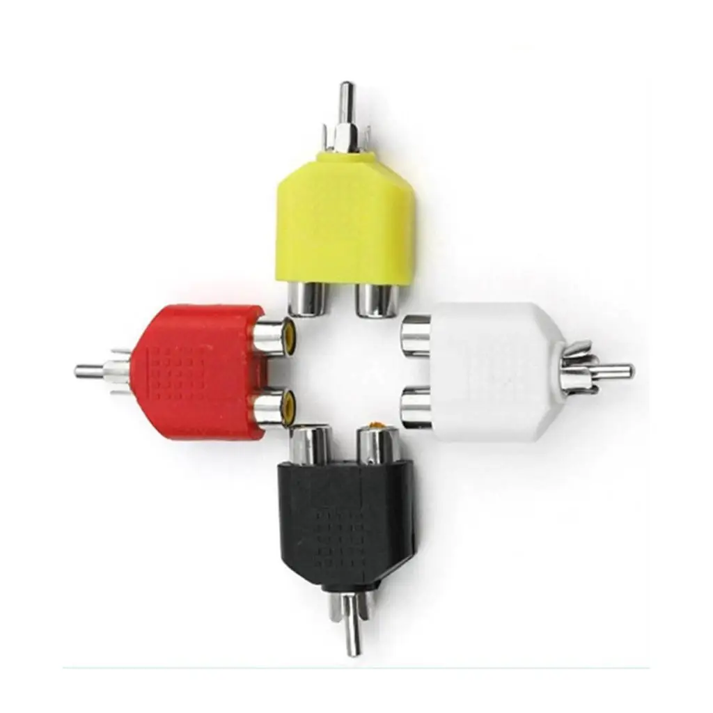 Audio Adapter RCA Connector Y Splitter Plug Male to 2 Female High Fidelity Cable for Computer and TV