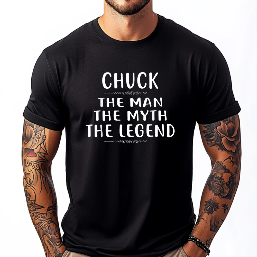

Chuck The Man The Myth The Legend First Name Chuck Cream T Shirt Graphic T Shirts Comfortable Tshirts