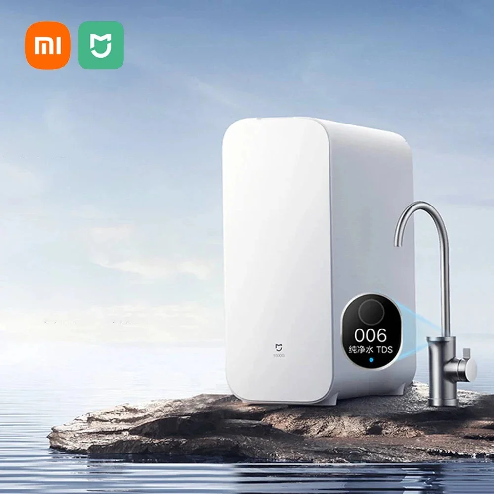 

Умный очиститель воды XIAOMI MIJIA MR1082, 1000 г, пресноводная прямая питьевая вода, индексный дисплей качества RO, обратный осмос