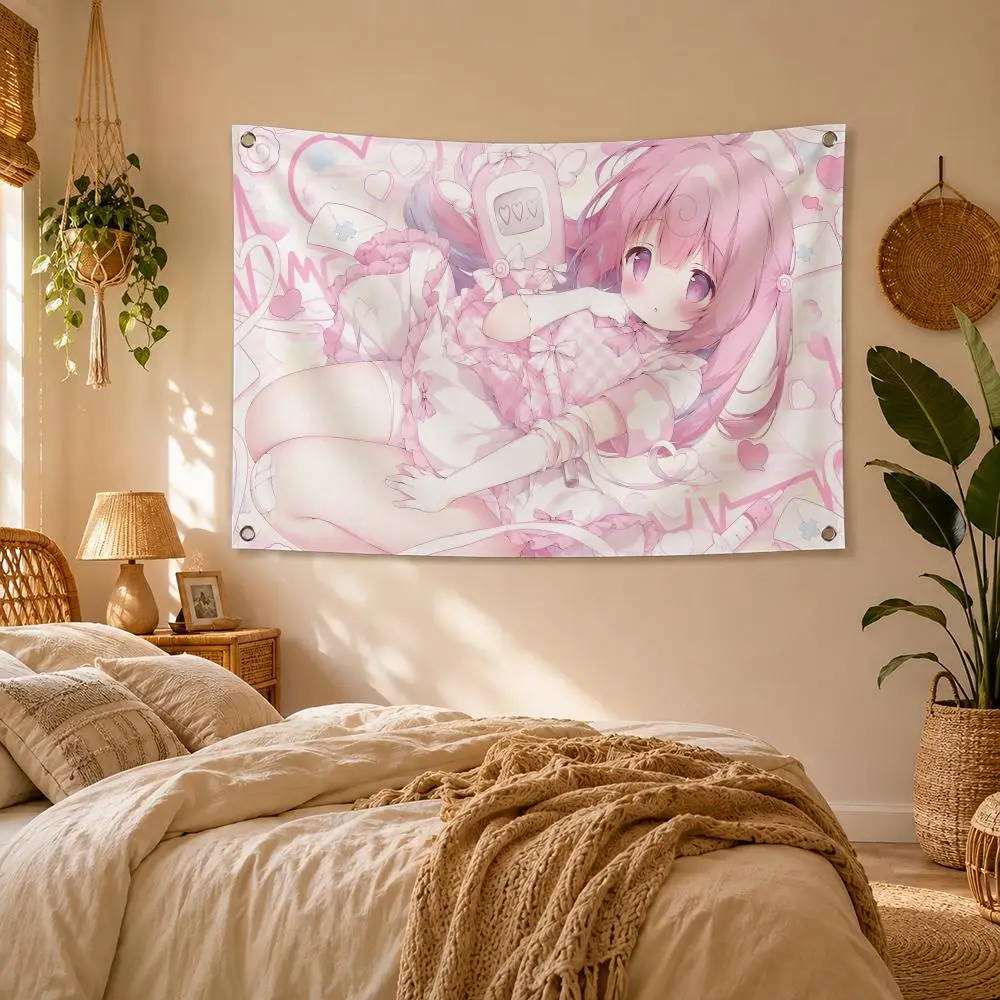 Misono Ichika Visual‑Novel cute Flags Flag Soft skin-friendly Durable Tapestry Outdoor party Home living room bedroom Decoration