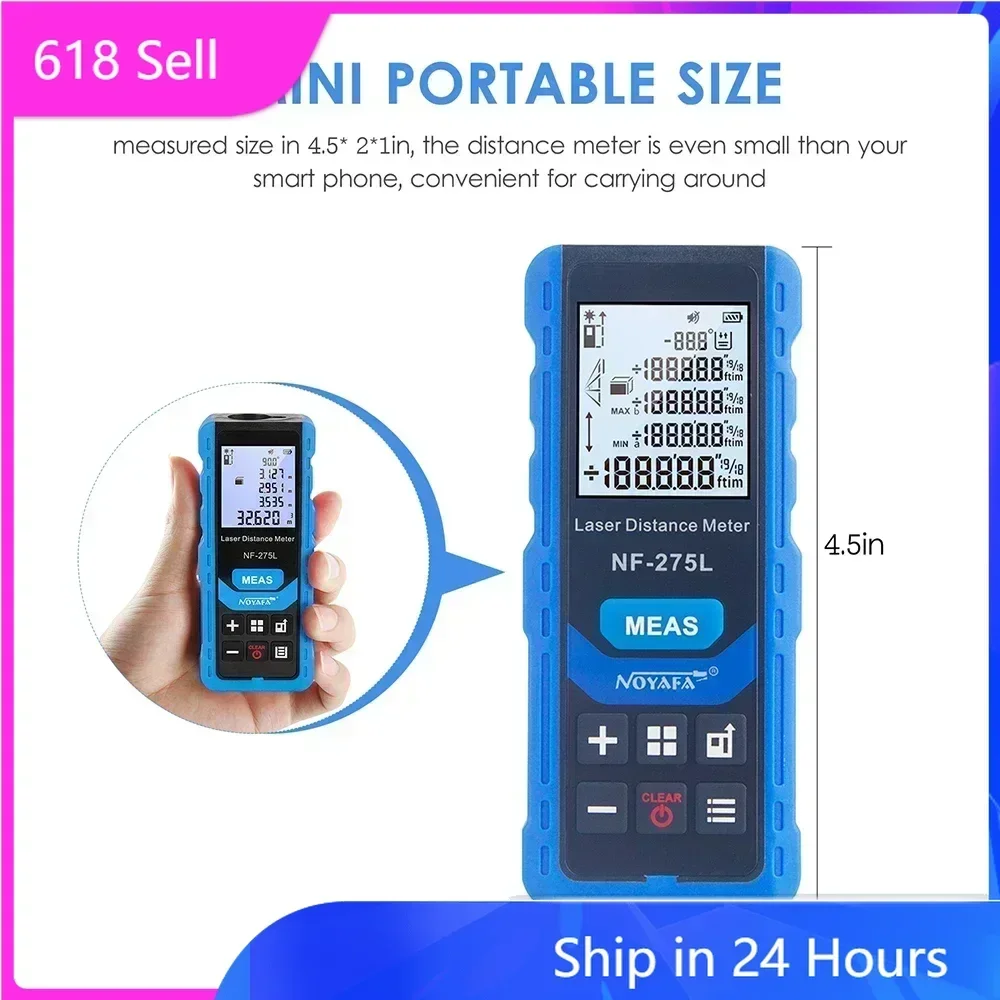 2026 Hot Sell Hot Sell Promotion Laser Distance Meter Noyafa 60M 100M Rangefinder Trena Laser Tape Range Finder Build Measure De