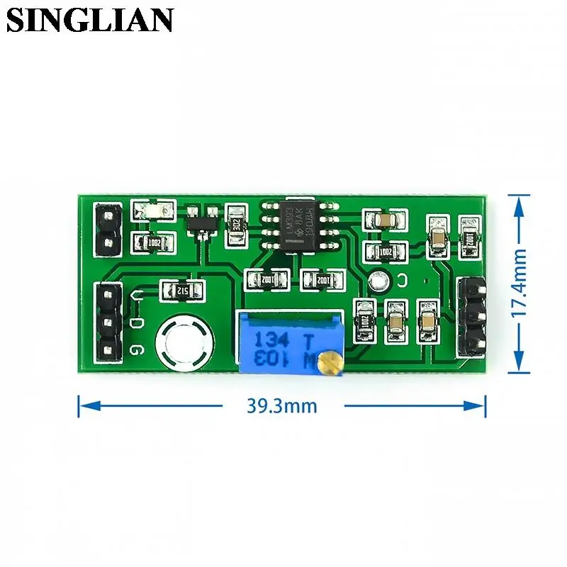 LM393 Voltage Comparator Module Adjustable Precision Signal Waveform Shaping High Level Dual Output LED Indication