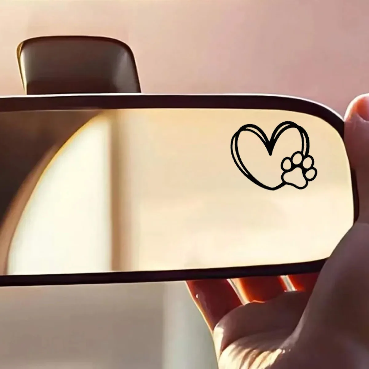 Dog paw heart sticker car sticker, designed for dog lovers, car window decoration decal accessories