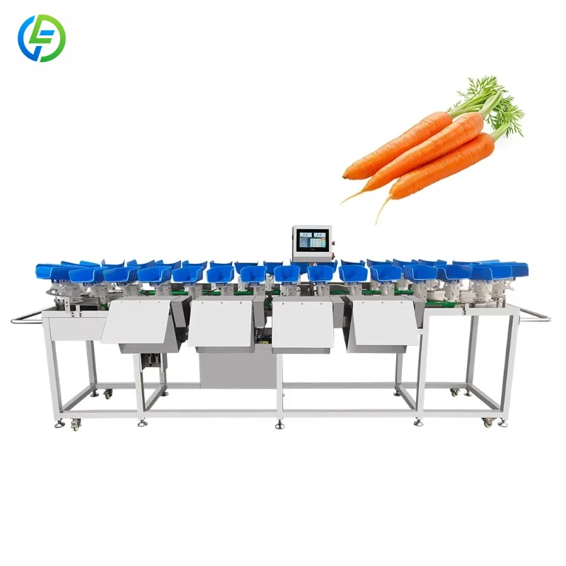 Vegetables Fruit Carrot Meat Fish Seafood Rotary Trays Grading Combination High-Accuracy Weighing Machine Customized