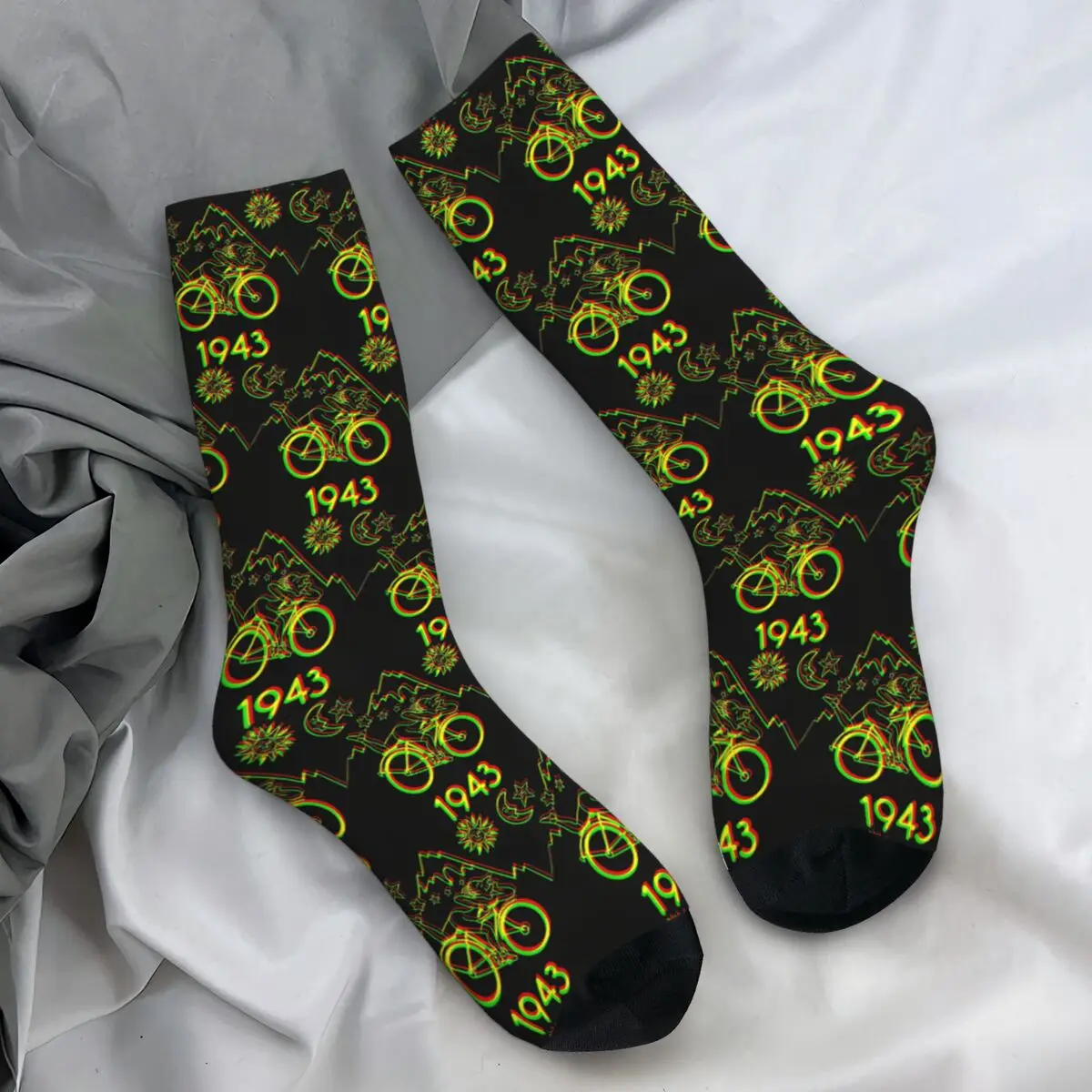 Albert Hoffman LSD Bicycle Day Socks Autumn Stockings Gothic Couple High Quality Socks Pattern Climbing Non Slip Socks