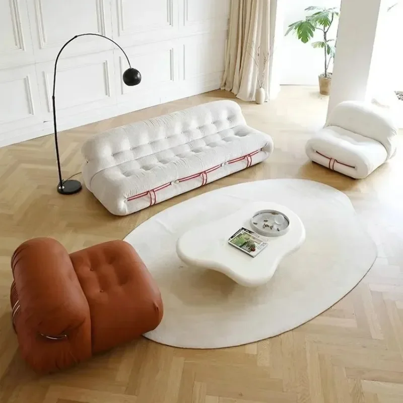 Nordic creative designer hippo sofa new simple straight casual lazy steel teeth