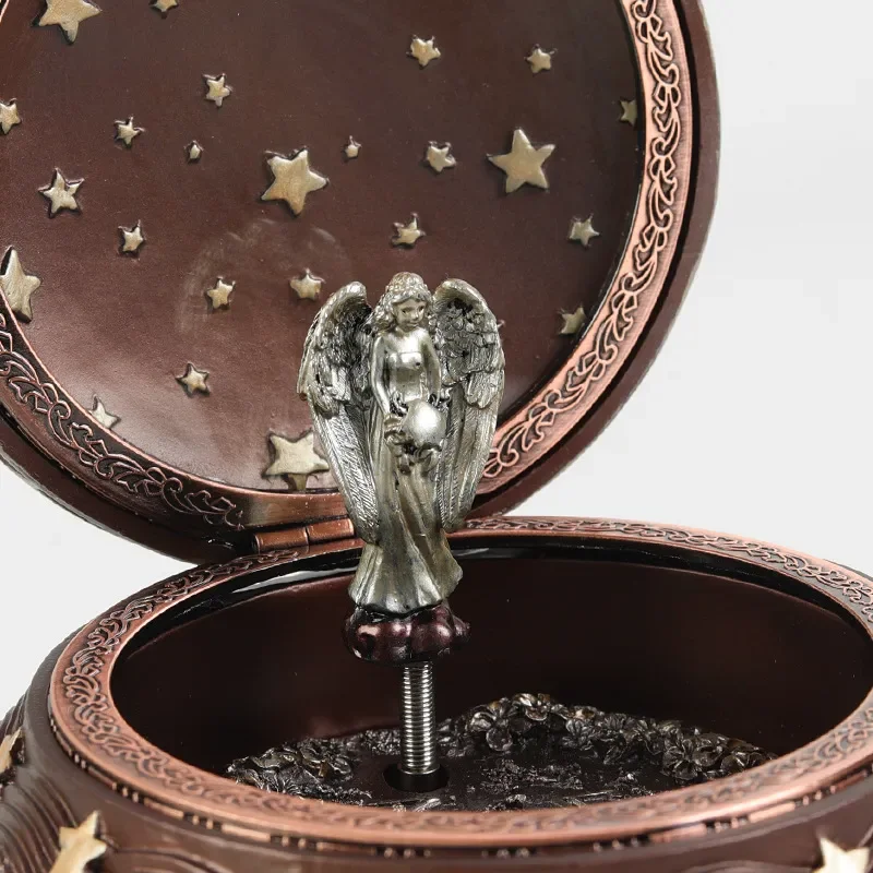 Twelve Constellations Rotating Music Box Colorful Luminous Crystal Ball Ornament Creative Birthday Gift for Girls Kids Home