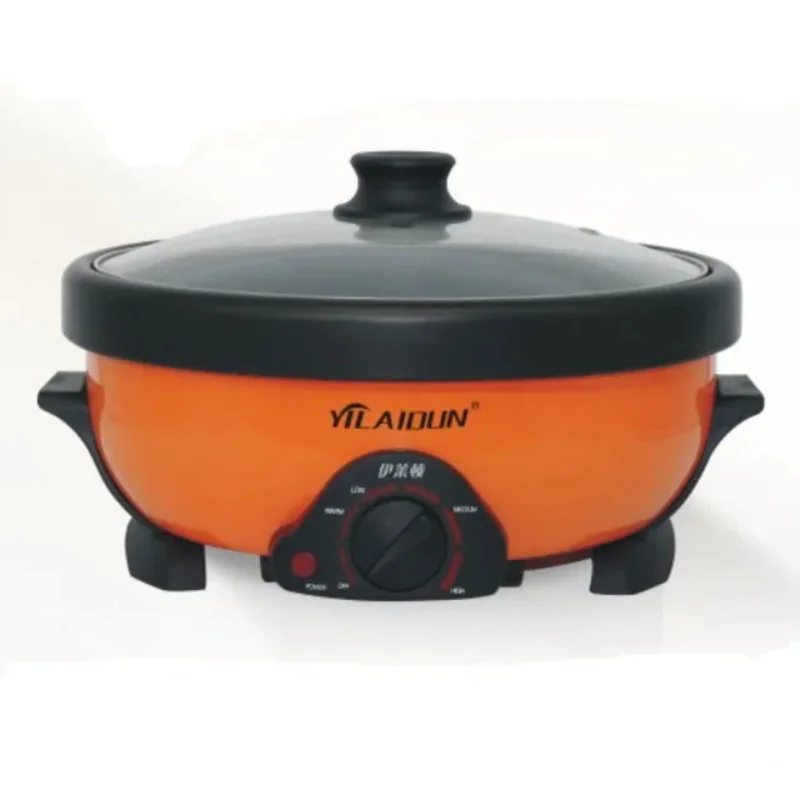 

Thailand Orange Color Multi Cooker Functional Electric Rice Cooker with Glass Lid Electric Hot Pot Cooker