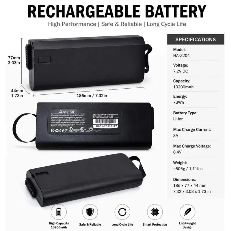 [New] for R S HA-Z204 HA-Z206 HA-Z203 1309.6123.00 Oscilloscope Battery