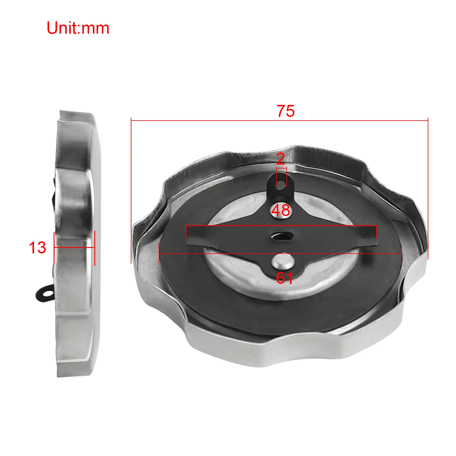 Gas Cap Fuel Tank Cap Petrol Tank Cap for Honda GX120 GX160 GX200 GX240 GX270 GX340 GX390 168F Coleman CT200U BT200X Baja MB200