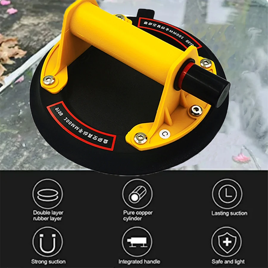 New 8 Inch 200KG Vacuum Suction Cups Powerful Heavy-Duty Hand Pump Sucker Lifted Magnets Handling Tools