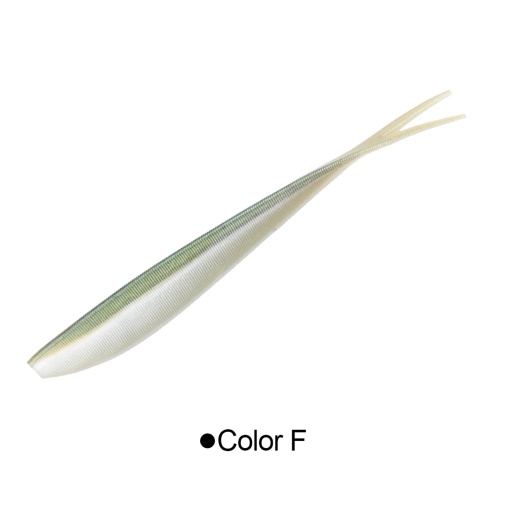 Spinpoler 2" 3" 4" Zacht Kunstaas Jerk Minnow Shad Drop Shot Zacht Aas Swimbait Split Staart voor Bass Forel Snoek Snoekbaarzen Pesca