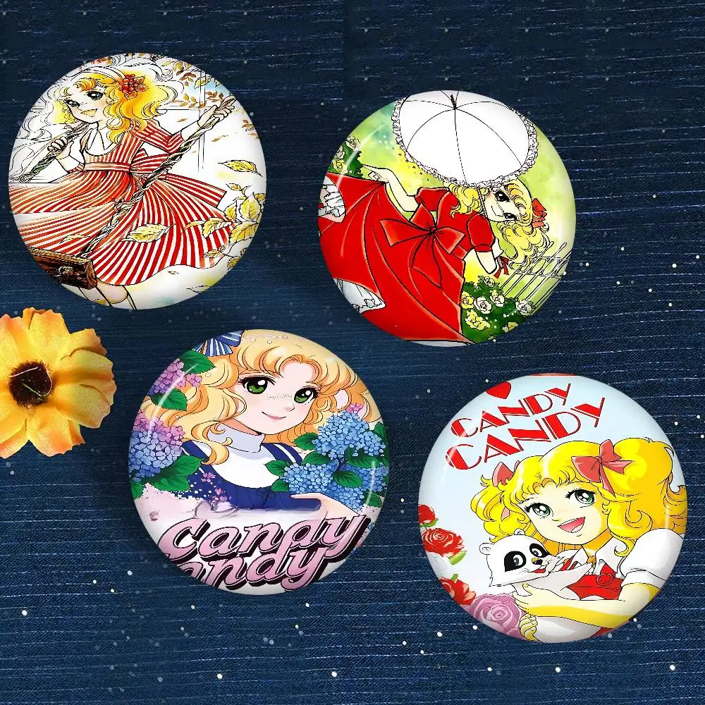 Pins de la Serie Cute de 58mm de Candy Candy Anime, Divertidos Broches de Animales de Dibujos Animados Interesantes, Accesorio de Regalo para Mochilas y Ropa