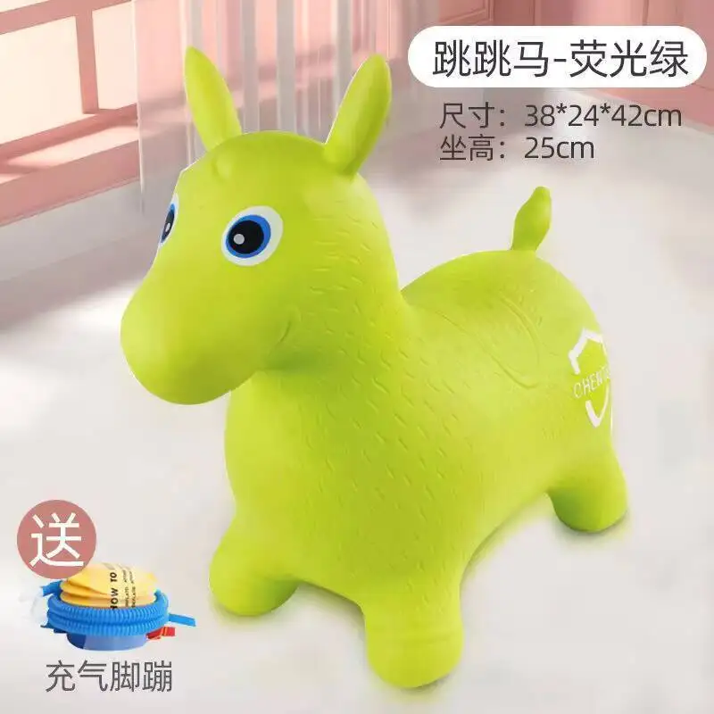 Salto da equitazione per bambini più giocattoli addensati Salto gonfiabile che rimbalza Giocattolo animale Cavallo di gomma