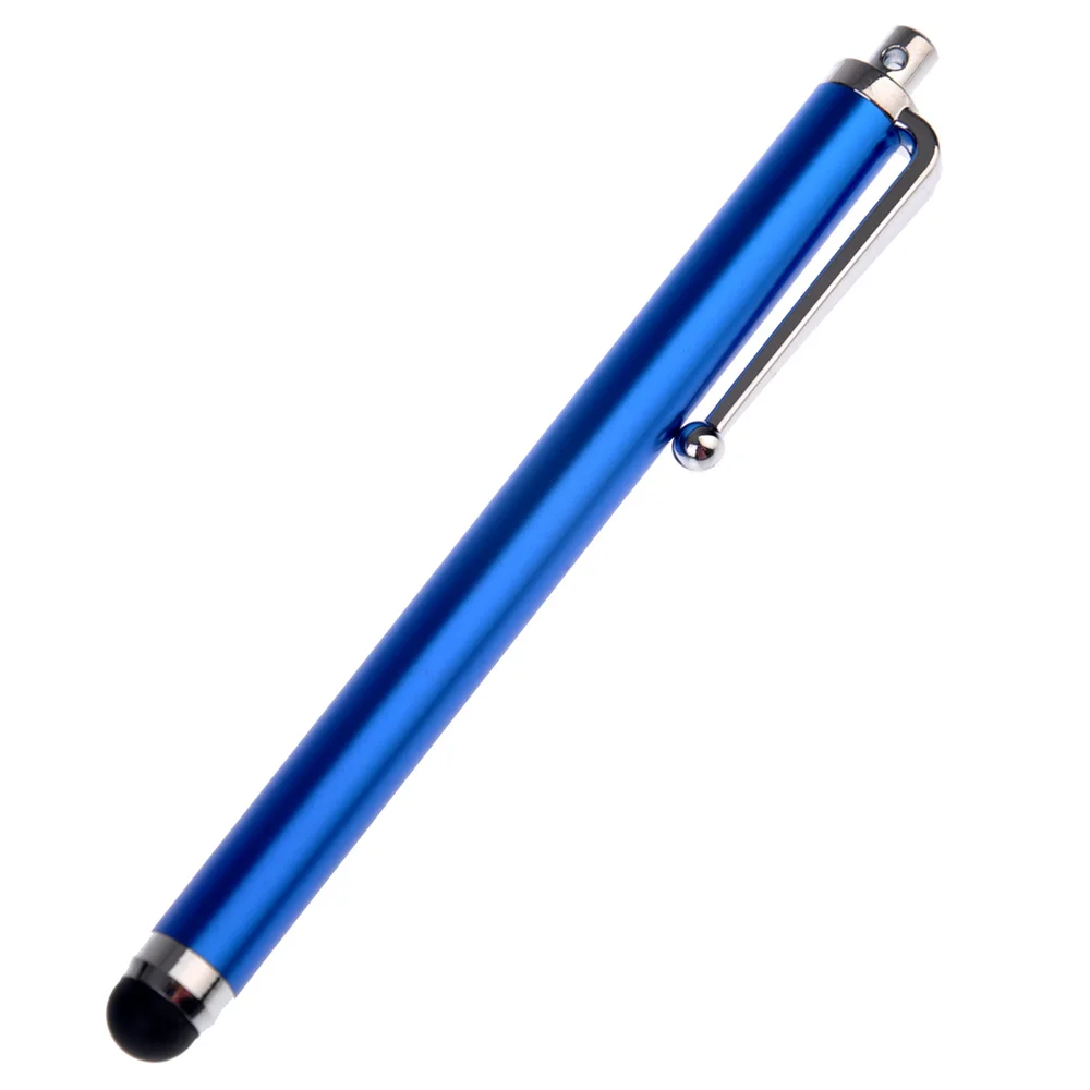 

Universal Capacitive Stylus Pen Blue Aluminum Alloy Silicone Tip For Touchscreen Devices Capacitive