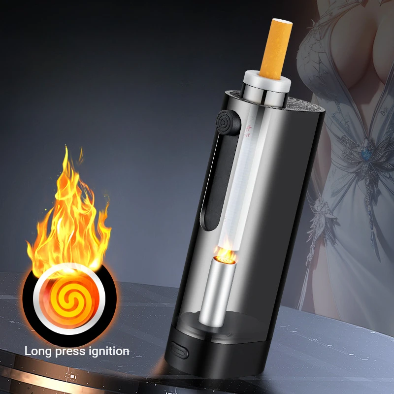 Newest Portable Ashtray,car Mounted Non Dropping Ashtray Device, Charging Tungsten Wire Lighter, Lazy Driver's Non Bounce Device