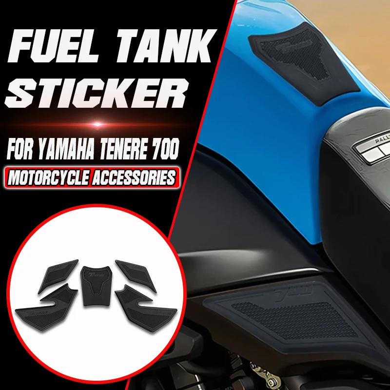

For Yamaha Tenere 700 Tenere700 2025- Motorcycle Accessories Tank pad Grip Traction Pads Anti Slip Side Tank Pad Stickers Decals