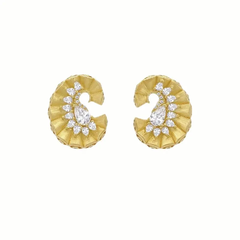 

ARIGAYA 925 Sterling Silver 3A Cubic Zirconia Party Earrings Designer Fashion Jewelry Gifts For Women