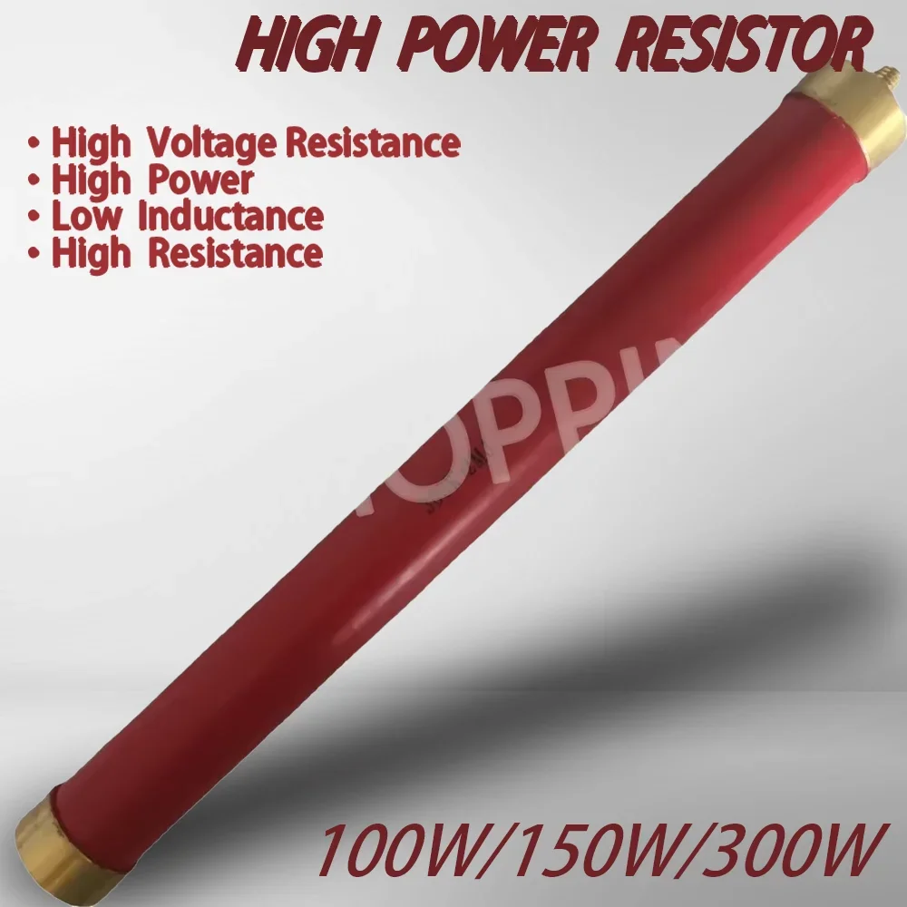 RI80 High-Voltage Non-Inductive Resistor High-Temperature Resistant Power Resistor Red Glass Enamel Metal Film 100W 150W 300W