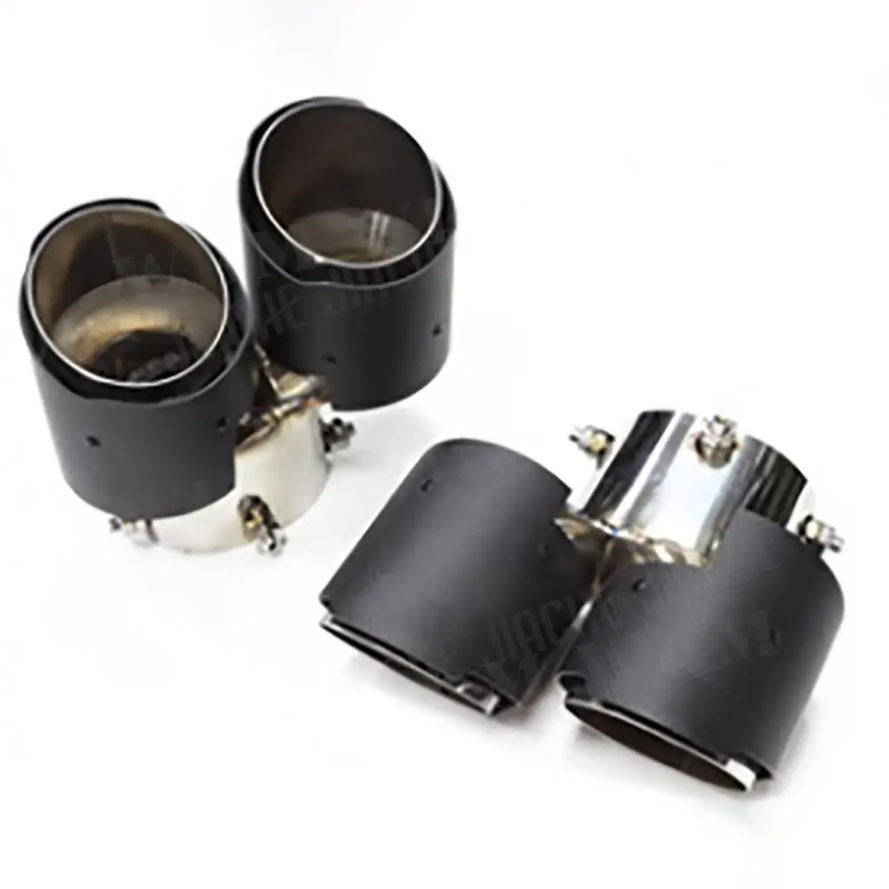 For BMW 8 Series G14 G15 G16 2019-2022 Dual Out Exhaust Tip Carbon Fiber Muffler Tip Tailpipe Stainless Steel Exhaust Tip