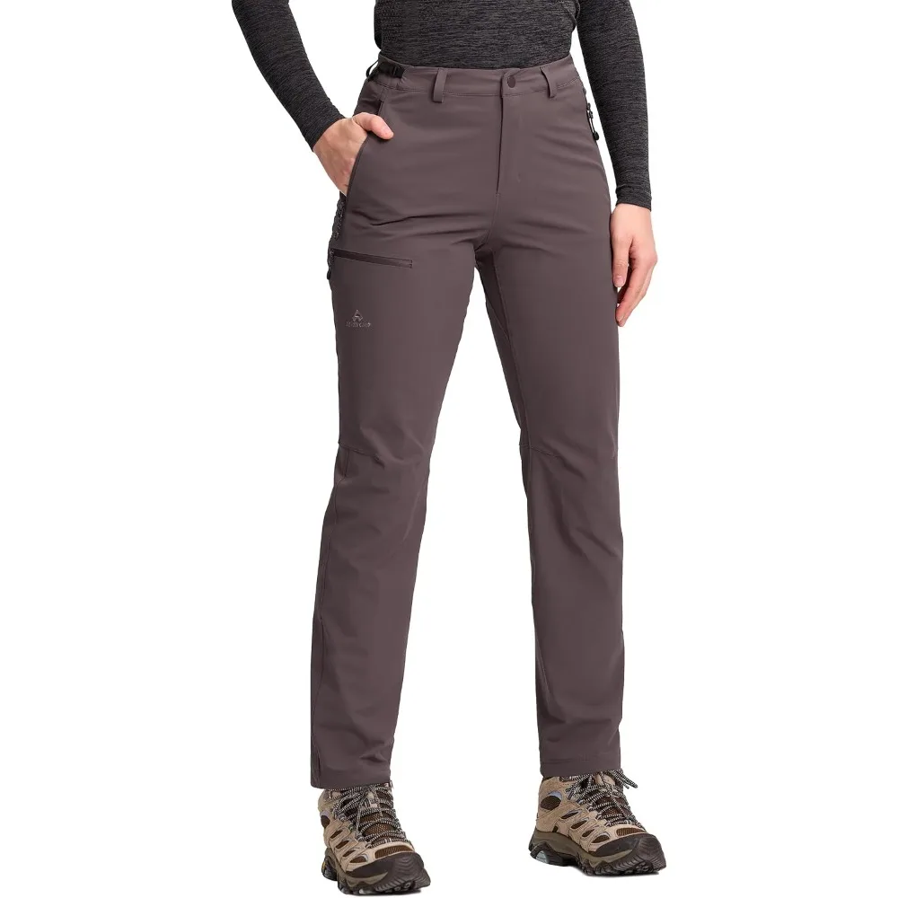 Pioneer Camp Women's Hiking Travel Pants Quick Dry Lightweight Water Resistant Stretch Cargo Work Pants with Zipper Pockets