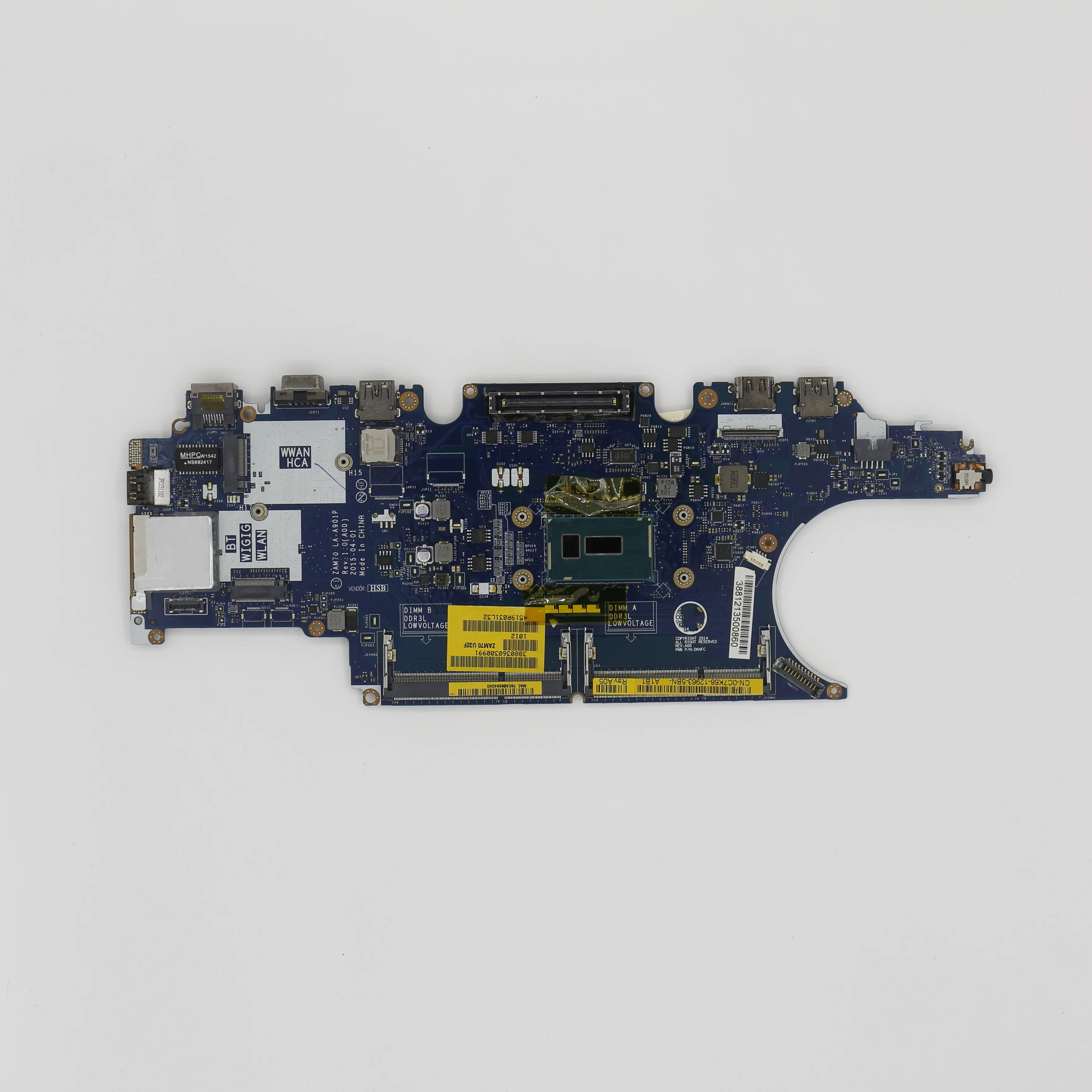 New LA-A901P 0C7K68 C7K68 For DELL Latitude E5450 With SR23X I5-5300U Laptop Motherboard 100% Working Well