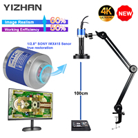 Yizhan 4K 48MP Full HD Industrial Microscope HDMI USB-C Microscope C-Mount Digital Camera PCB Welding Enhanced Stand Microscope