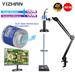 Yizhan 4K 48MP Full HD Industrial Microscope HDMI USB-C Microscope C-Mount Digital Camera PCB Welding Enhanced Stand Microscope