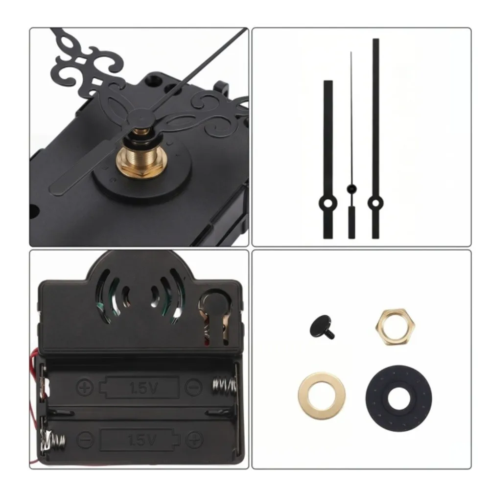 Clock Movement Kit with Pendulum and Music Box for DIY Quartz Wall Clocks Wooden Metal Craft Applications 110x56x20mm