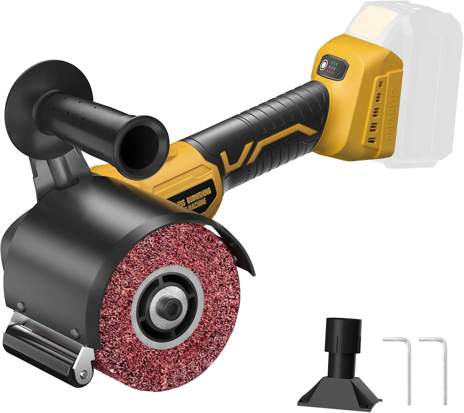 

Cordless Polishing Machine with 6 Speeds, Compatible with 20V Batteries, for Metal & Wood