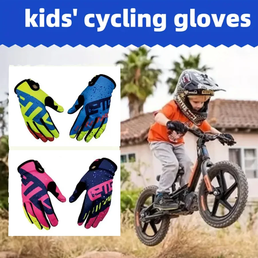 2026 youth outdoor sports Gloves for kid riding dirt bike Gloves for BMX ATV MTB Riding Road Racing Off-Road Cycling children