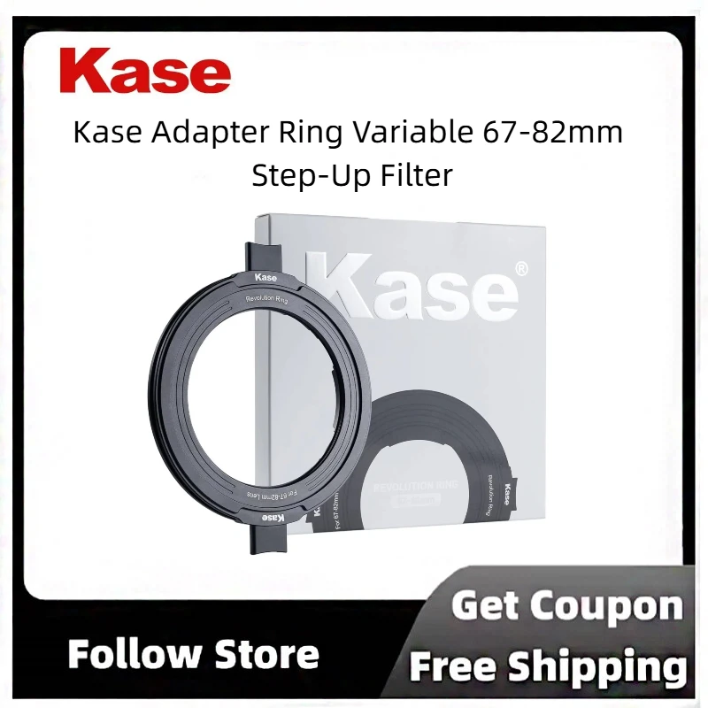 Kase Revolution Ring One-for-All Adapter 67-82mm, Use 82mm Filters on Multiple Lens Sizes, No Vignetting