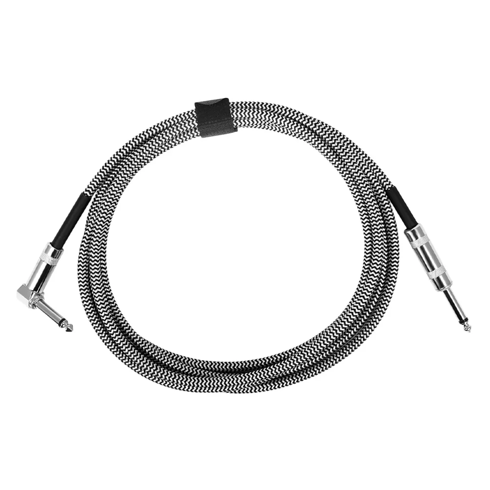 

Electric Box Guitar Cable Right Nylon Braided Wire Reduction for Musical Instruments